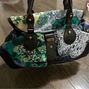 Desigual Blue and Green Shoulder Bag